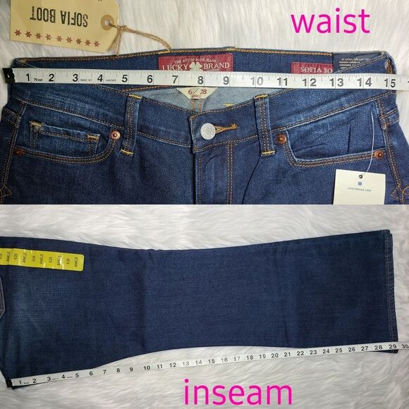 NWT|Lucky Brand Sofia Blue Denim Boot Jeans, 6/28 - Picture 5 of 8